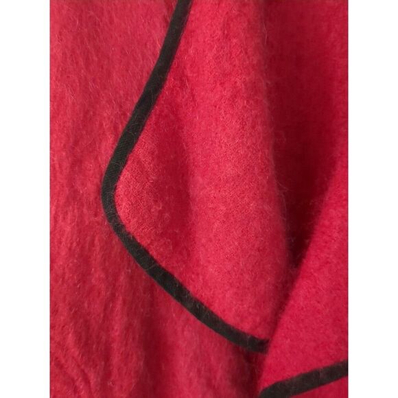 Tony Lambert Collections VTG Coat Size 12 Womens Red Open Front Cardigan Jacket - Picture 7 of 13